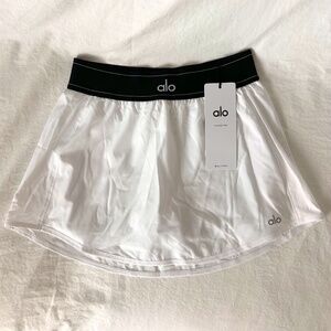 Alo Yoga Match Point Tennis Skirt White Size XS NWT